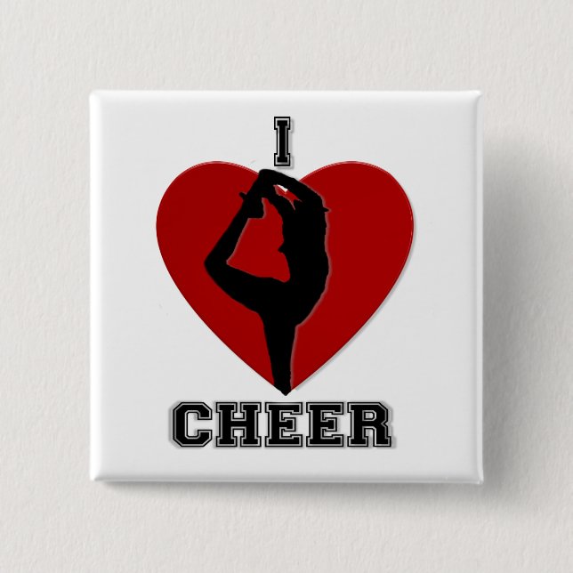 Bóton Quadrado 5.08cm botão cheerleader (Frente)