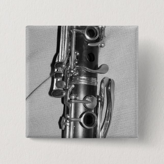 Bóton Quadrado 5.08cm Botão Clarinet (Frente)