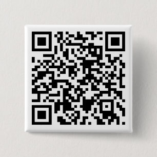 Bóton Quadrado 5.08cm Botão codificado QR - customizável