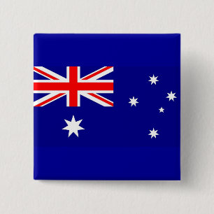 Bóton Quadrado 5.08cm Botão com a bandeira de Austrália