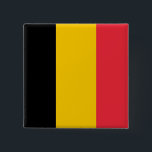 Bóton Quadrado 5.08cm Botão com bandeira da Bélgica<br><div class="desc">Botão com bandeira da Bélgica.</div>