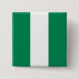 Bóton Quadrado 5.08cm Botão com Bandeira da Nigéria