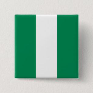 Bóton Quadrado 5.08cm Botão com Bandeira da Nigéria