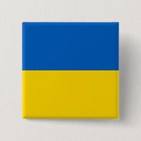Botão com Bandeira da Ucrânia