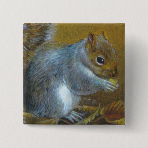 Bóton Quadrado 5.08cm Botão/crachá cinzentos da pintura das belas arte