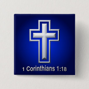 Bóton Quadrado 5.08cm Botão Cruzar - Quadrado