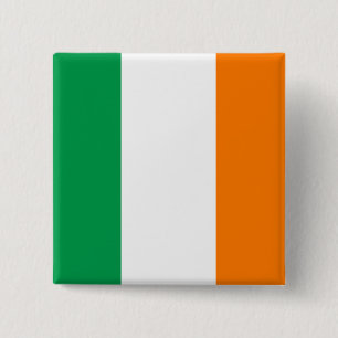 Bóton Quadrado 5.08cm Botão da bandeira de Ireland