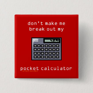 Bóton Quadrado 5.08cm botão da calculadora de bolso