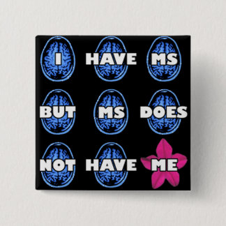 Bóton Quadrado 5.08cm Botão da consciência da esclerose múltipla