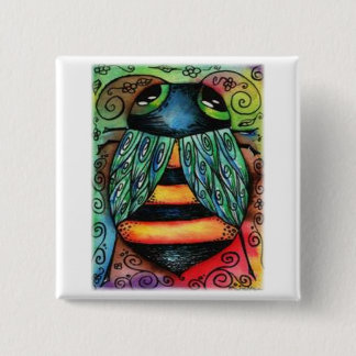 Bóton Quadrado 5.08cm Botão da equipe da caminhada de BUZZY BEEZZ