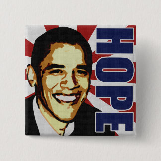 Bóton Quadrado 5.08cm Botão da esperança de Barack Obama