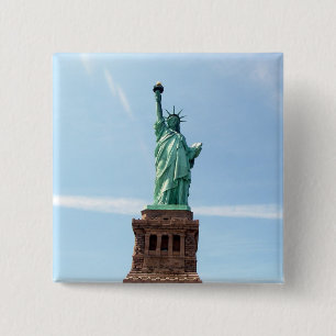 Bóton Quadrado 5.08cm Botão da estátua da liberdade