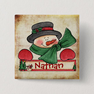 Bóton Quadrado 5.08cm Botão da etiqueta da meia de Chrtimstas