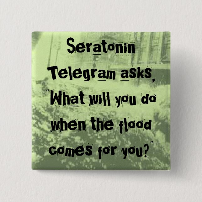 Bóton Quadrado 5.08cm Botão da inundação (Frente)