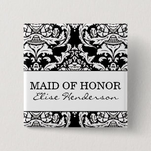 Bóton Quadrado 5.08cm Botão da madrinha de casamento