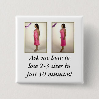 Bóton Quadrado 5.08cm Botão da mágica do corpo