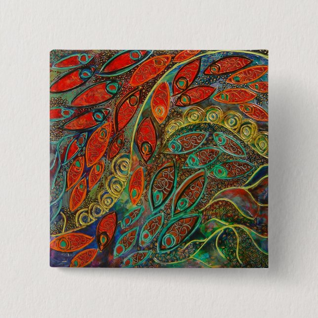 Bóton Quadrado 5.08cm botão da porta giratória (pintura) (Frente)