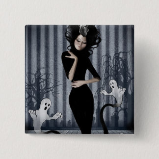 Bóton Quadrado 5.08cm Botão da rainha do Seance