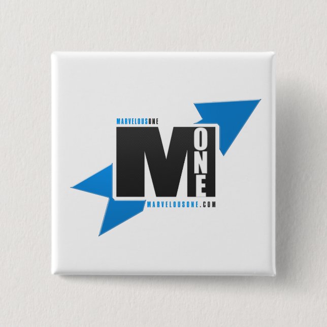 Bóton Quadrado 5.08cm botão da seta de MarvelousOne.com (Frente)
