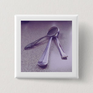 Bóton Quadrado 5.08cm Botão das colheres