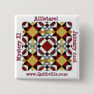 Bóton Quadrado 5.08cm Botão de Allietare