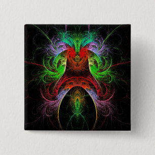 Bóton Quadrado 5.08cm Botão de Arte Carnaval Abstrato (quadrado)