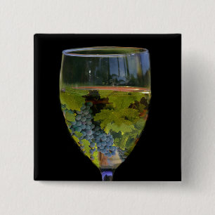 Bóton Quadrado 5.08cm Botão de Arte do Vinho
