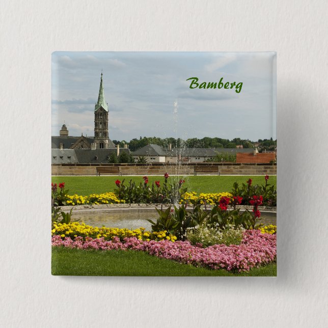 Bóton Quadrado 5.08cm Botão de Bamberg (Frente)