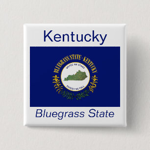 Bóton Quadrado 5.08cm Botão de Banner de Kentucky