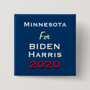 Bóton Quadrado 5.08cm Botão de campanha MINNESOTA Para BIDEN HARRIS 202