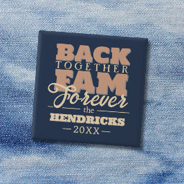 Bóton Quadrado 5.08cm Botão de citação da Reunião Familiar Azul e Pastel