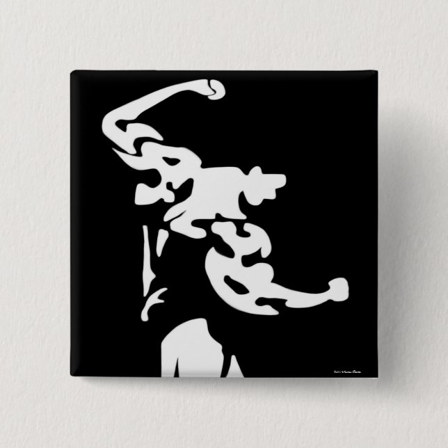 Bóton Quadrado 5.08cm Botão de Construção de Embalagem (Frente)