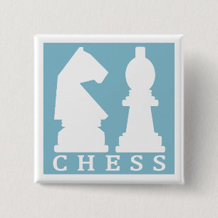 Bóton Quadrado 5.08cm botão de cor personalizado CHESS
