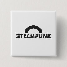 Botão de Design Minimalista Steampunk