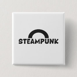 Bóton Quadrado 5.08cm Botão de Design Minimalista Steampunk