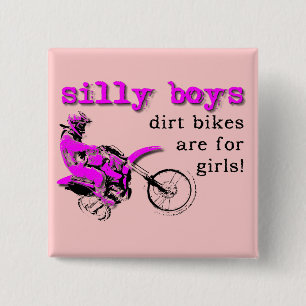Bóton Quadrado 5.08cm Botão de Distintivo de Motocross de Moto Silly Boy