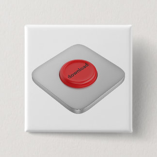 Bóton Quadrado 5.08cm Botão de download redondo vermelho