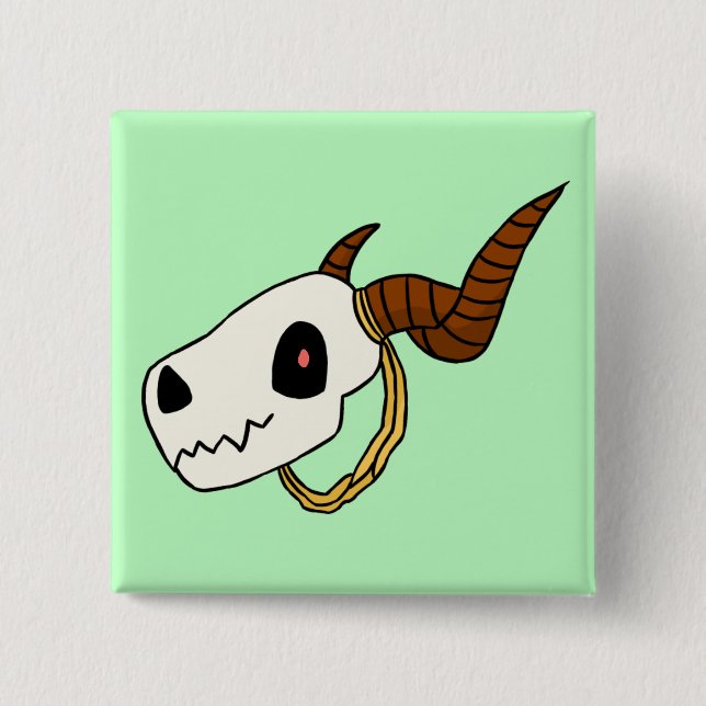 Bóton Quadrado 5.08cm Botão de Elias Ainsworth (Frente)