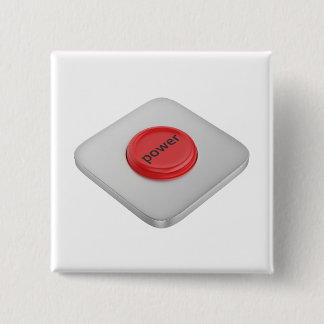 Bóton Quadrado 5.08cm Botão de energia redondo vermelho