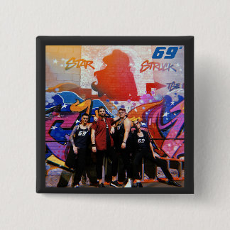 Bóton Quadrado 5.08cm Botão de Estrada de Estrela Quadrada