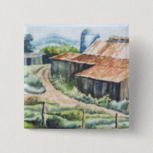 Bóton Quadrado 5.08cm Botão de Estradas do País