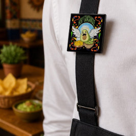 Bóton Quadrado 5.08cm Botão de Flair Holy Guacamole
