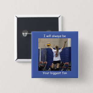 Bóton Quadrado 5.08cm Botão de Foto Personalizado Azul