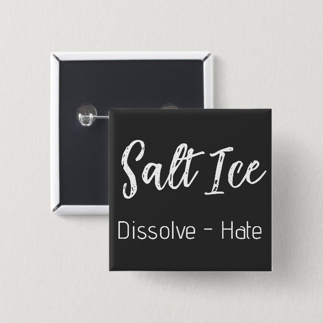 Bóton Quadrado 5.08cm Botão de Gelo Salgado (Frente & Verso)