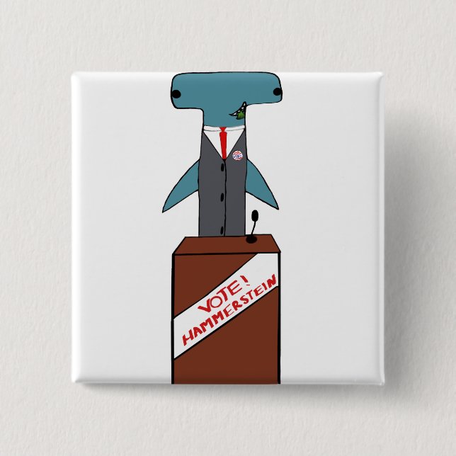 Bóton Quadrado 5.08cm Botão de Hammerstein do candidato (Frente)