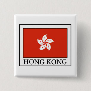 Bóton Quadrado 5.08cm botão de Hong Kong