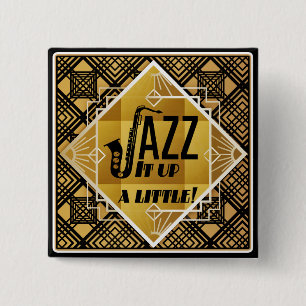 Bóton Quadrado 5.08cm botão de jazz