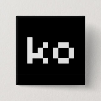 Bóton Quadrado 5.08cm Botão de KO