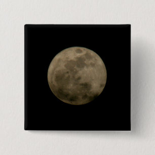 Bóton Quadrado 5.08cm Botão de Lua Completa