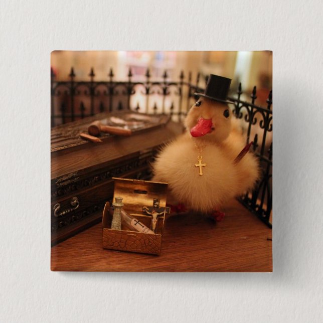 Bóton Quadrado 5.08cm Botão de Martin Van Buren (Frente)